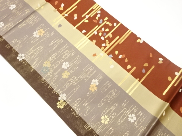 JAPANESE FUKURO OBI / WOVEN SAKURA